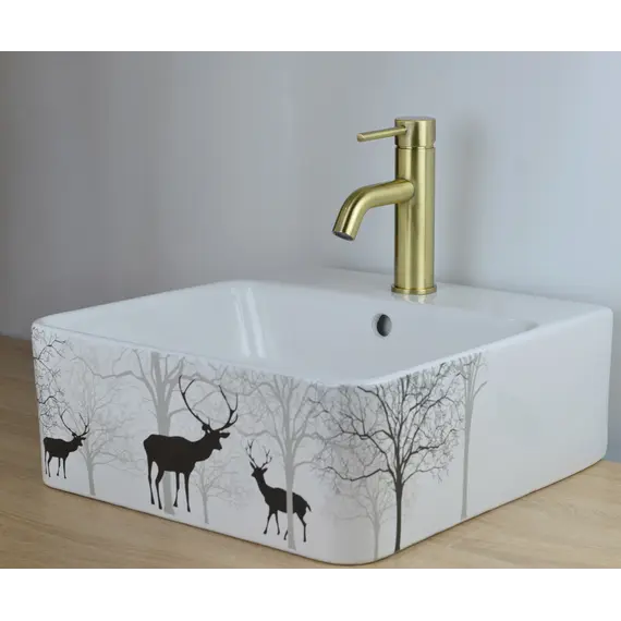 Смеситель однорычажный на раковину Bronze De Luxe