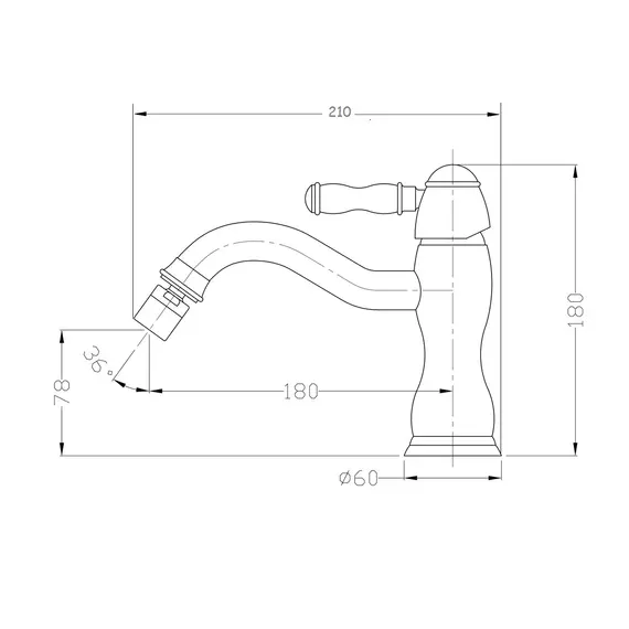 Смеситель на биде Bronze De Luxe