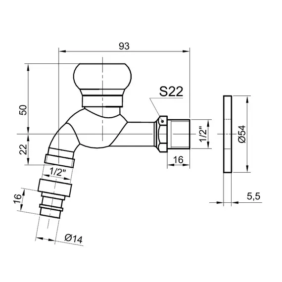 Bronze De Luxe Сливной кран (насадка-расекатель)