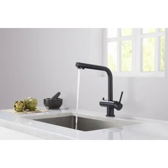 Смеситель для кухни  Timo Saona 2396/03F с подключением фильтра  черный