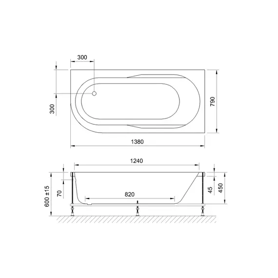 Акриловая ванна Royal Bath  AZUR