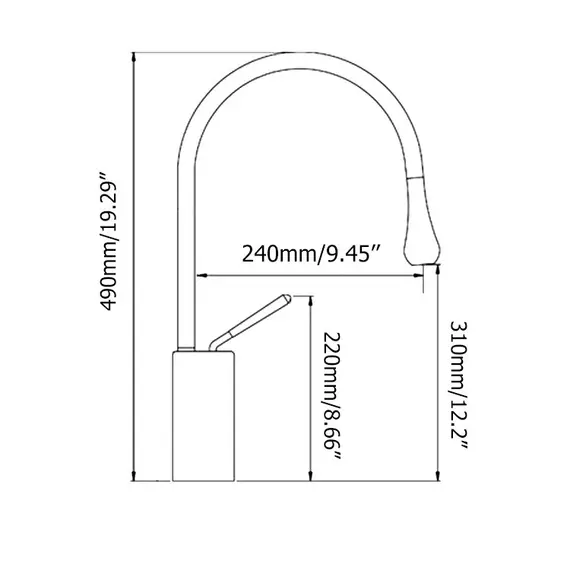 Смеситель для раковины-чаши высокий Bronze De Luxe