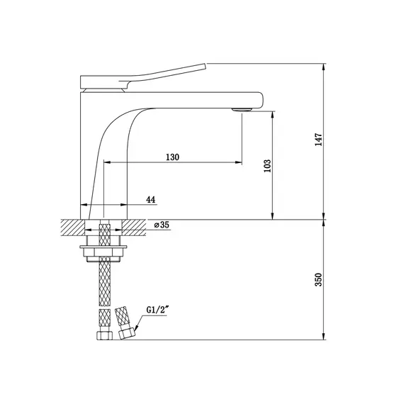 Смеситель на раковину Bronze De Luxe