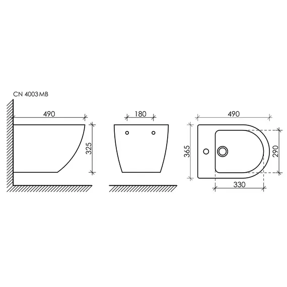 Подвесное биде Ceramica Nova Metropol CN4003