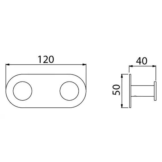 Вешалка-2 крючка Timo Saona 13014/17 золото матовое
