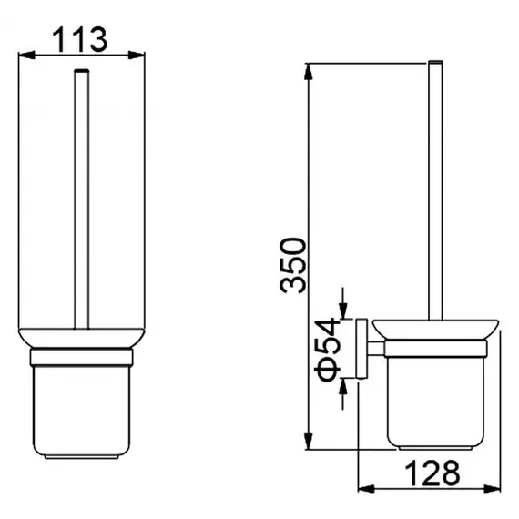 Щетка для туалета Timo Saona 13061/17 золото матовое