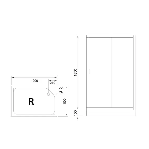 Душевой уголок Royal Bath RB HPD RB HP прямоугольный