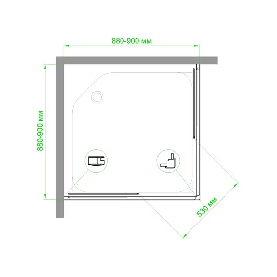 Душевой уголок Royal Bath RB HPD RB HP квадратный