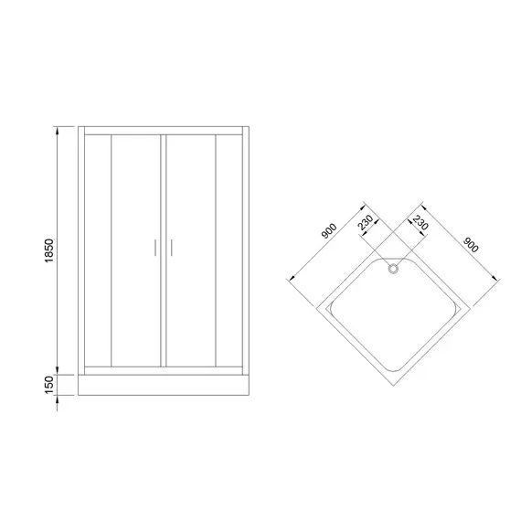Душевой уголок Royal Bath RB HPD RB HP квадратный