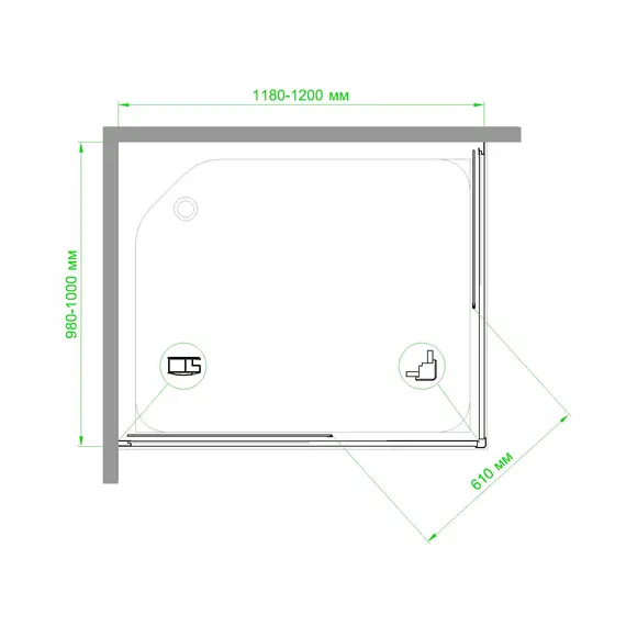 Душевой уголок Royal Bath RB HPD RB HP прямоугольный