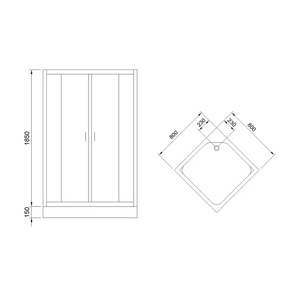 Душевой уголок Royal Bath RB HPD RB HP квадратный