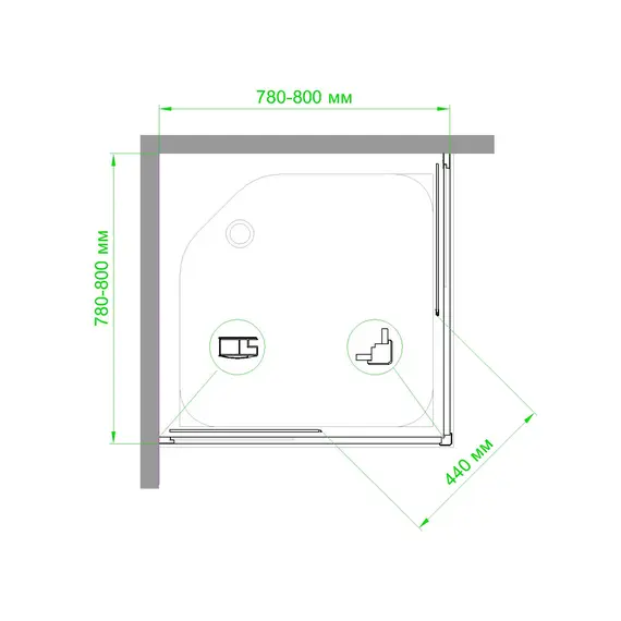 Душевой уголок Royal Bath RB HPD RB HP квадратный