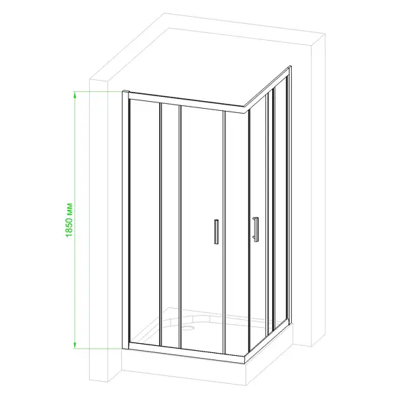 Душевой уголок Royal Bath RB HPD RB HP квадратный