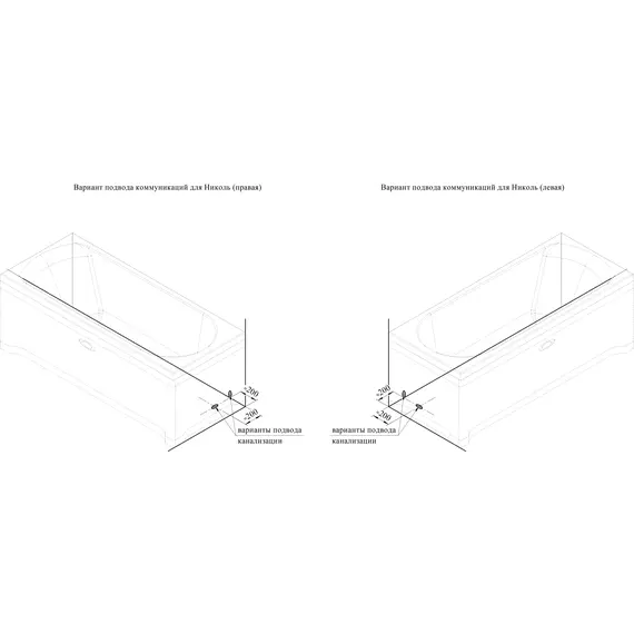 Ванна акриловая  Radomir Николь