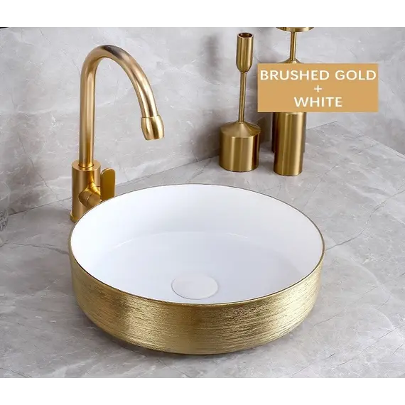 Раковина накладная круглая CeramaLux LuxeLine C1055/ C1054