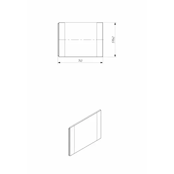 Панель боковая 1Marka  "ALISA MG" 170*75 L/R