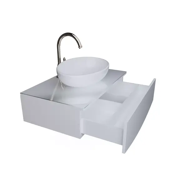 Тумба без раковины 1Marka Nega 60П/80П 1в.ящ белый