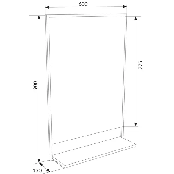 Зеркало 1Marka GRUNGE LOFT 60П