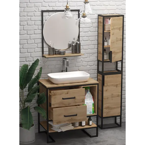 Зеркало круглое 1Marka GRUNGE LOFT 60П