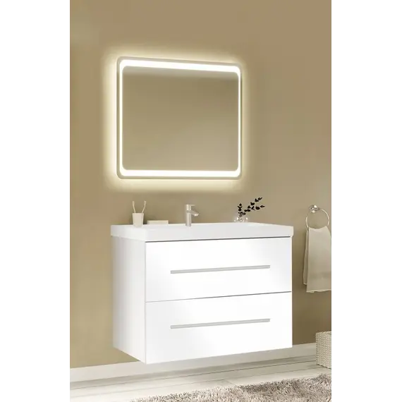 Тумба подвесная 1 Marka с 2 ящиками, ручки рейлинг