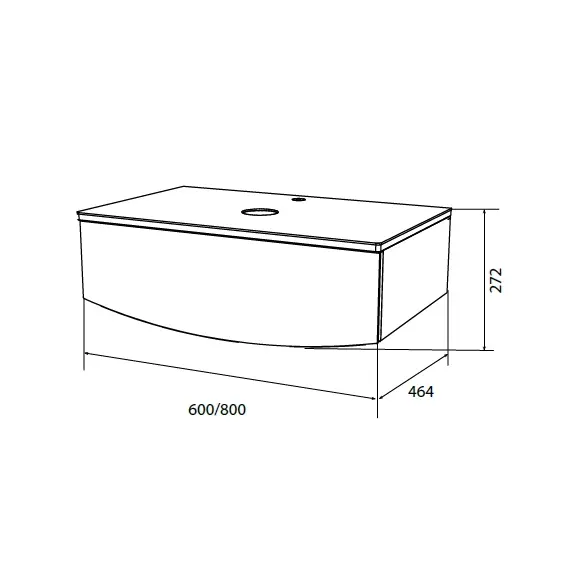 Тумба без раковины 1Marka Nega 60П/80П 1в.ящ белый