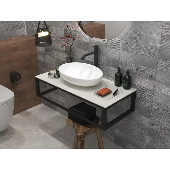 Столешница из керамогранита 1Marka LOFT  60, светло-серый МА01 Nat