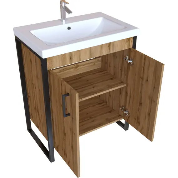 Тумба без раковины 1Marka Grunge Loft 70Н 2двери , дуб вотан