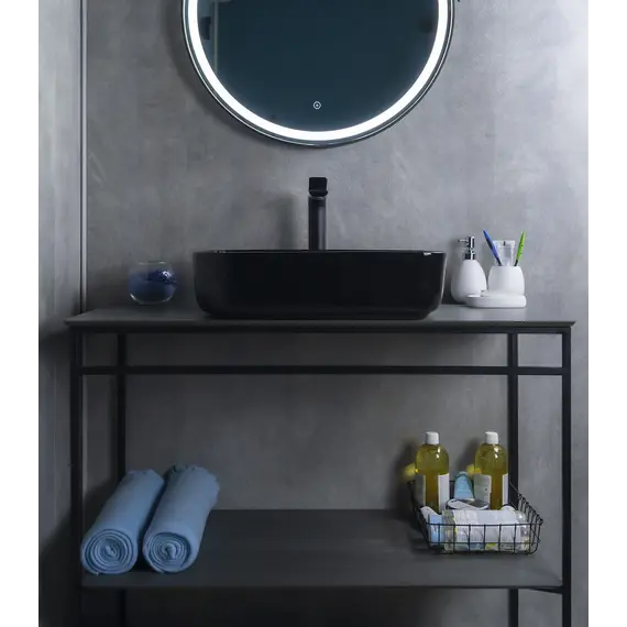 Накладная раковина для ванной Gid BL1304 черная глянцевая