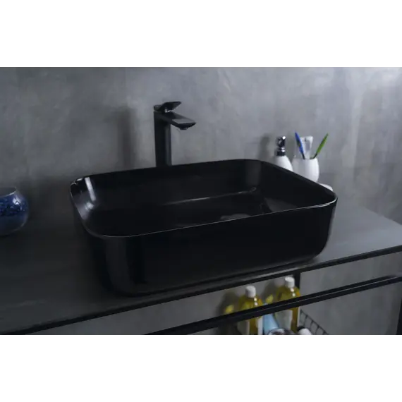 Накладная раковина для ванной Gid BL1304 черная глянцевая
