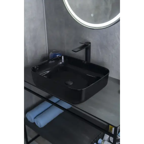 Накладная раковина для ванной Gid BL1304 черная глянцевая