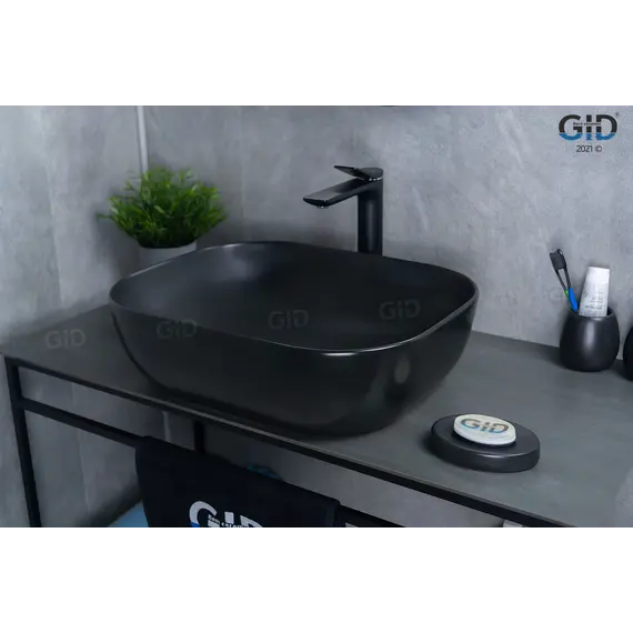 Накладная раковина для ванной Gid Bm1302 черная матовая
