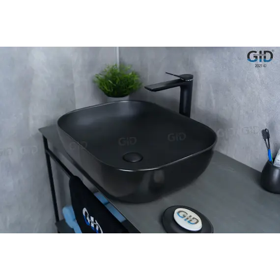 Накладная раковина для ванной Gid Bm1302 черная матовая
