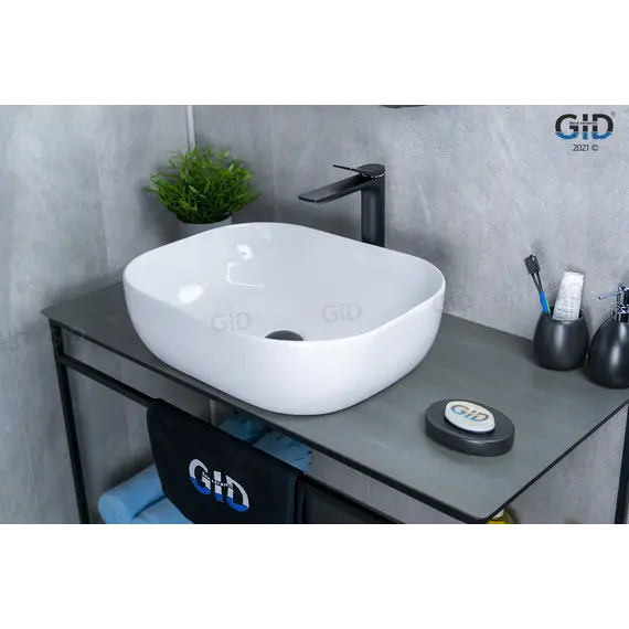 Накладная раковина для ванной Gid D1302 белая