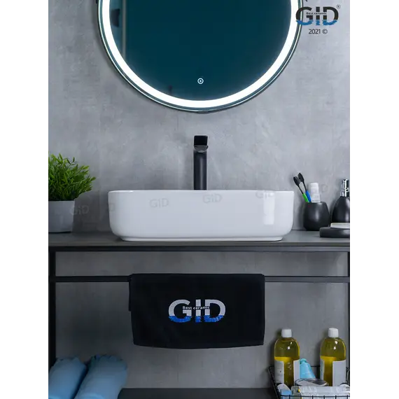 Накладная раковина для ванной Gid D1304 белая
