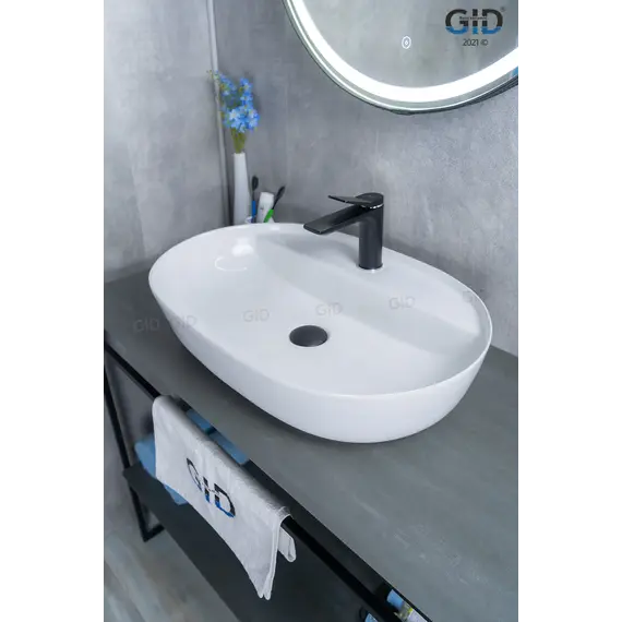 Накладная белая раковина для ванной Gid D1346