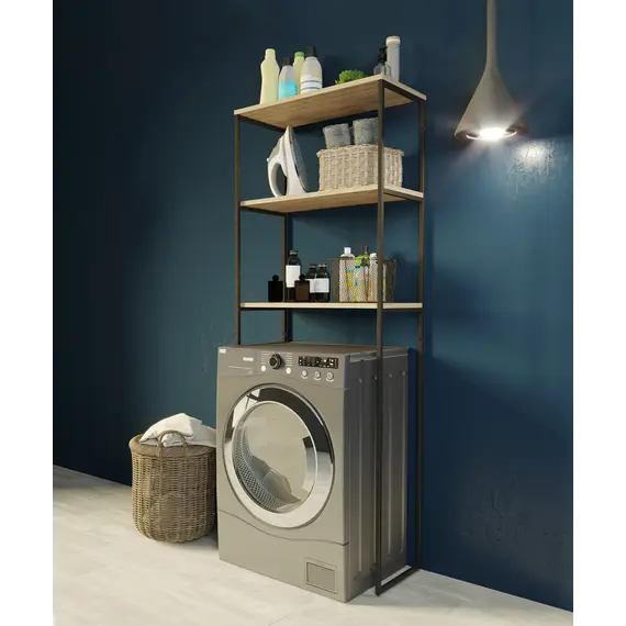 Шкаф 1Marka Grunge Loft над стир. машиной 170*65, дуб вотан