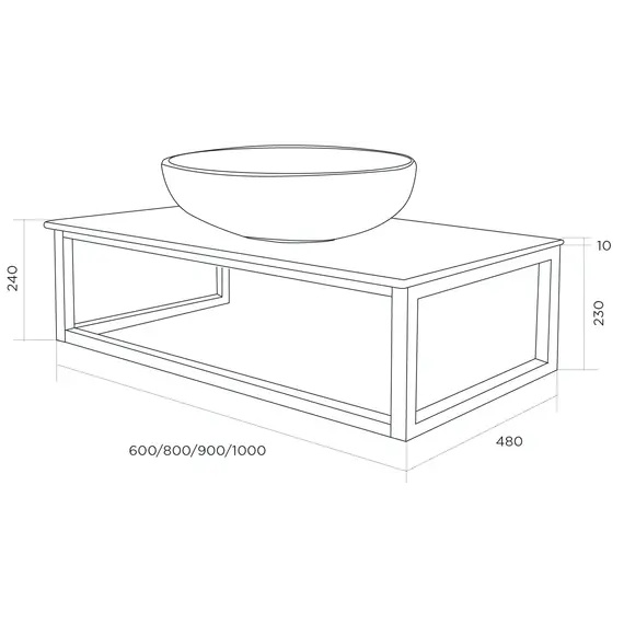 Столешница из керамогранита 1Marka LOFT  60, светло-серый МА01 Nat