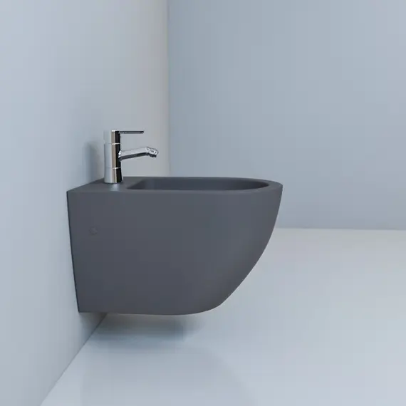 Биде подвесное ESBANO GARCIA серый, 55x37x33 см