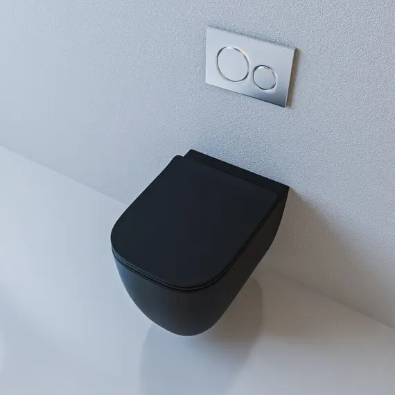 Унитаз подвесной ESBANO GARANT (Matt Black) 510x350x360