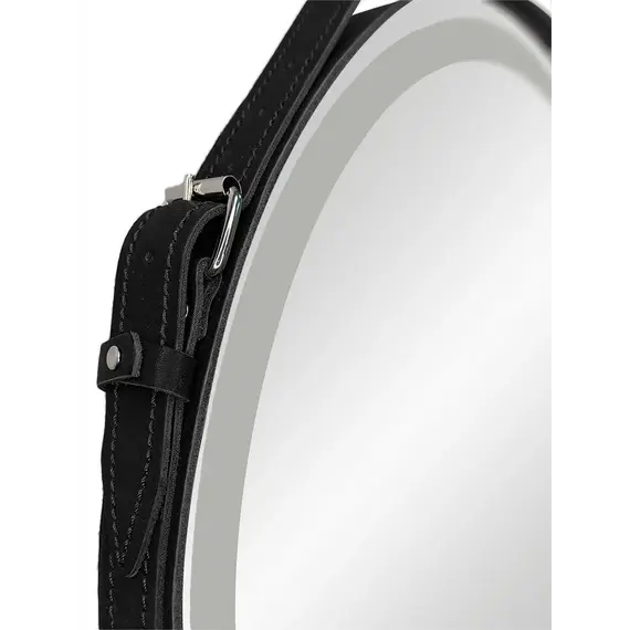 Зеркало ACWEN "Millenium Black Led" D-65 на ремне из натурал. кожи черного цвета