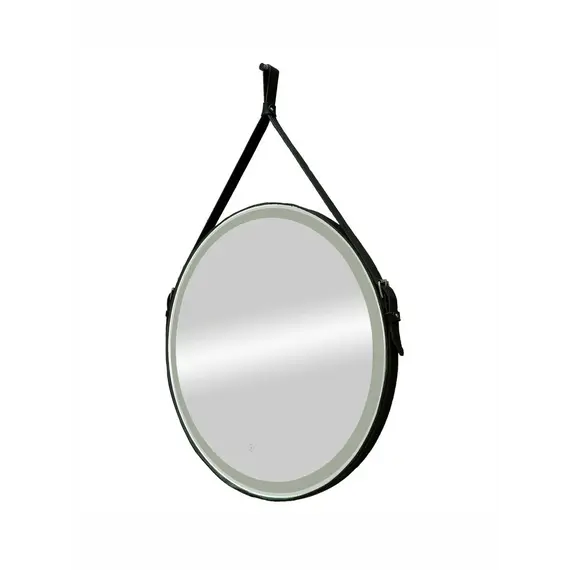 Зеркало ACWEN "Millenium Black Led" D-65 на ремне из натурал. кожи черного цвета