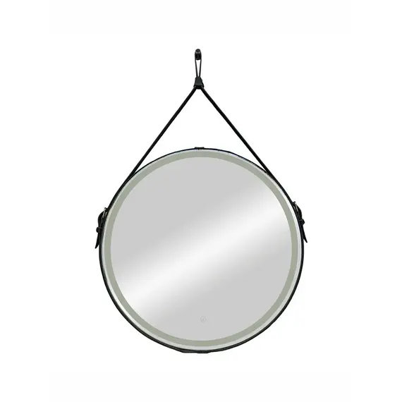 Зеркало ACWEN "Millenium Black Led" D-65 на ремне из натурал. кожи черного цвета