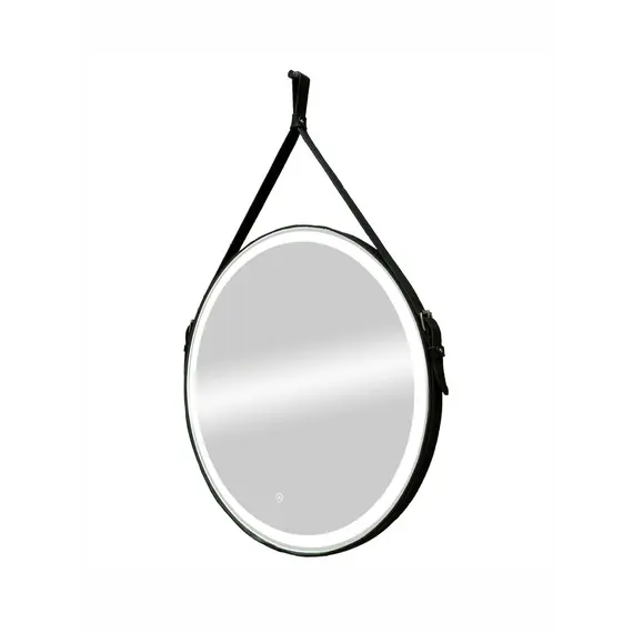 Зеркало ACWEN "Millenium Black Led" D-65 на ремне из натурал. кожи черного цвета