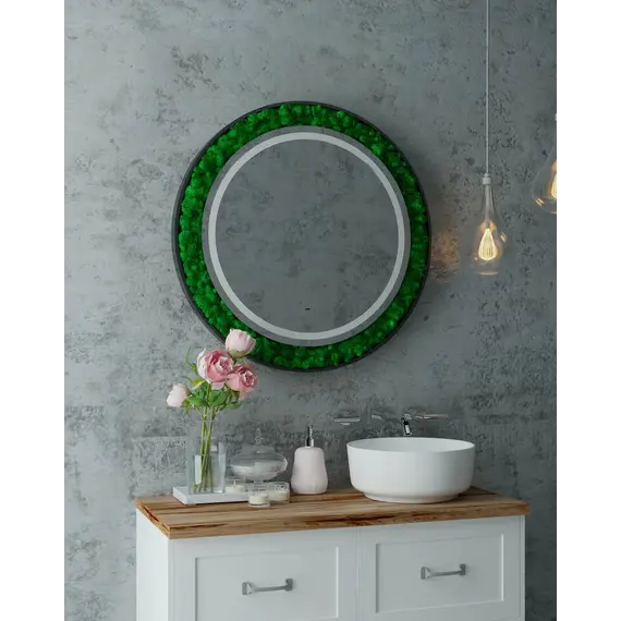 Зеркало ACWEN "Forest Led" d80/d100 с бесконтактным сенсором