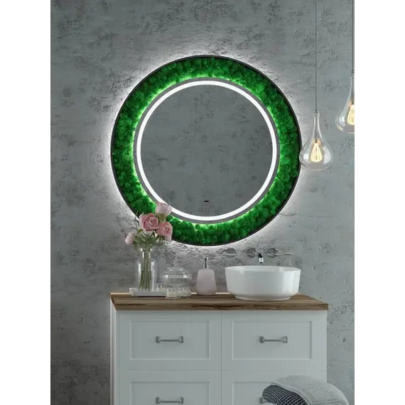 Зеркало ACWEN "Forest Led" d80/d100 с бесконтактным сенсором