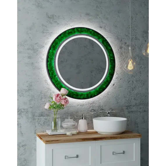 Зеркало ACWEN "Forest Led" d80/d100 с бесконтактным сенсором