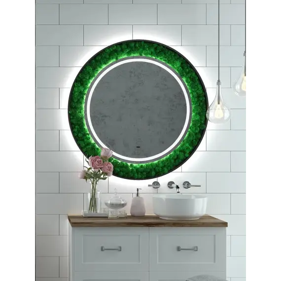 Зеркало ACWEN "Forest Led" d80/d100 с бесконтактным сенсором