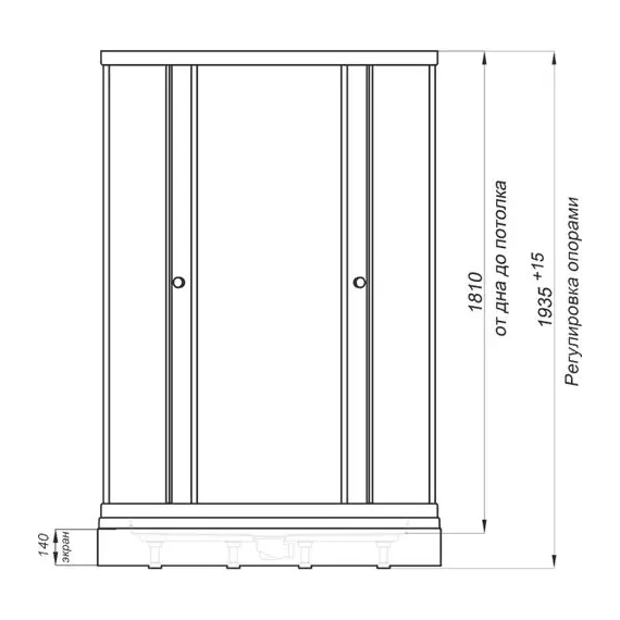 Душевое ограждение Triton ПОЛОСЫ А (низкий поддон)