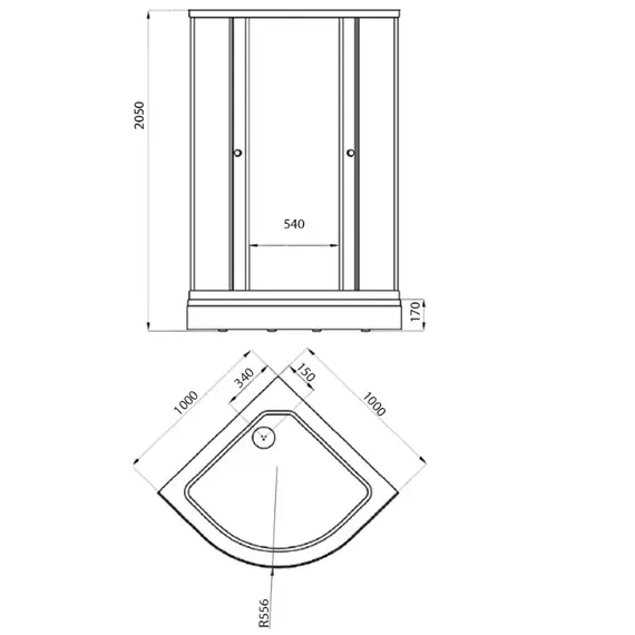 Душевое ограждение Triton ПОЛОСЫ А (низкий поддон)