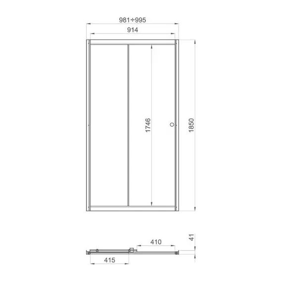 Душевая дверь в нишу Triton Слайд  прозрачное/полосы